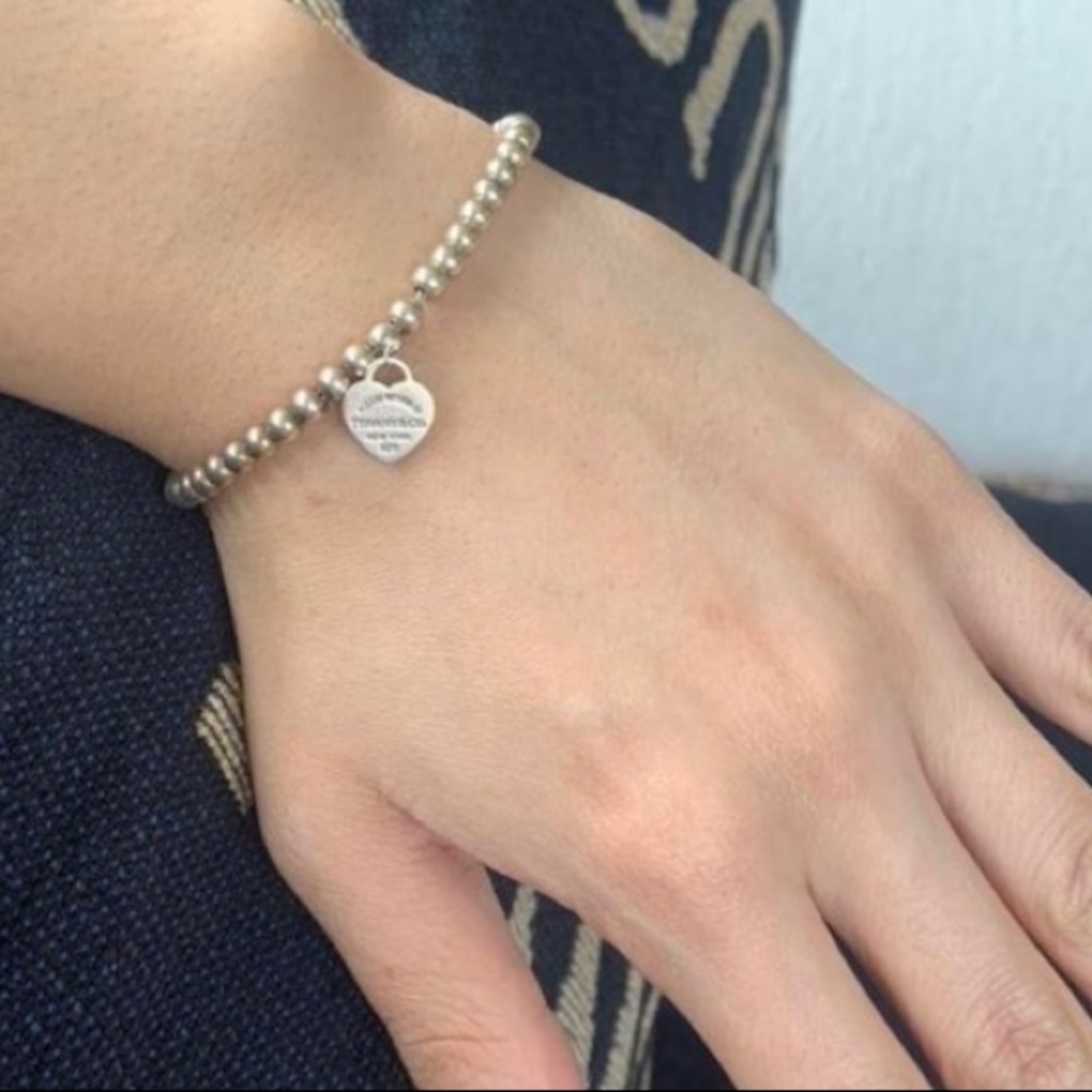 Tiffany and co RTT Heart Tag Bead Bracelet***PRICE FIRM***